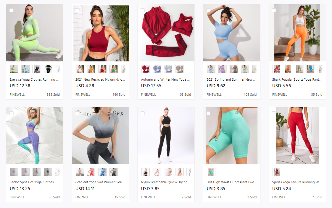 yoga clothing supplier finewell