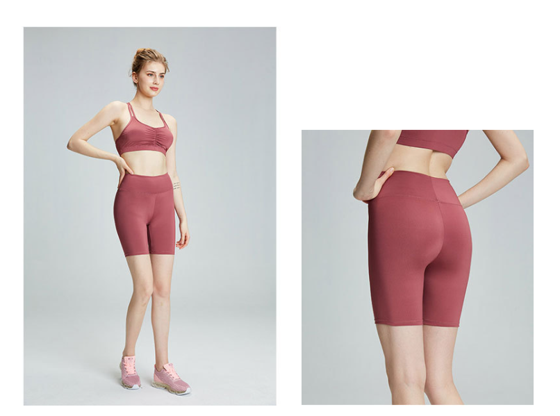 New Nude Feel Yoga Shorts Women Solid Color - FondMart