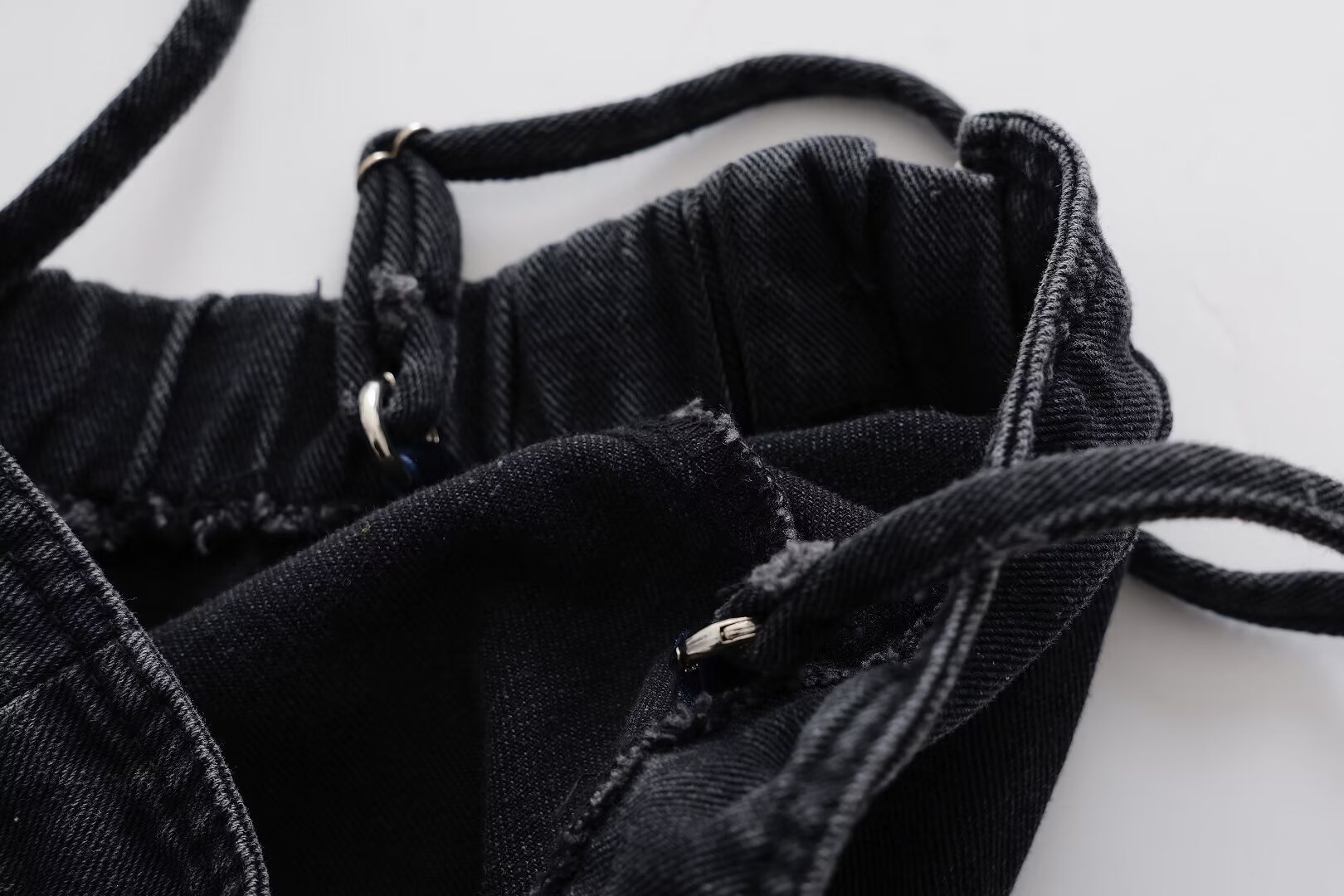 Women Clothing French Casual Slim Sheath Denim Camisole Dress