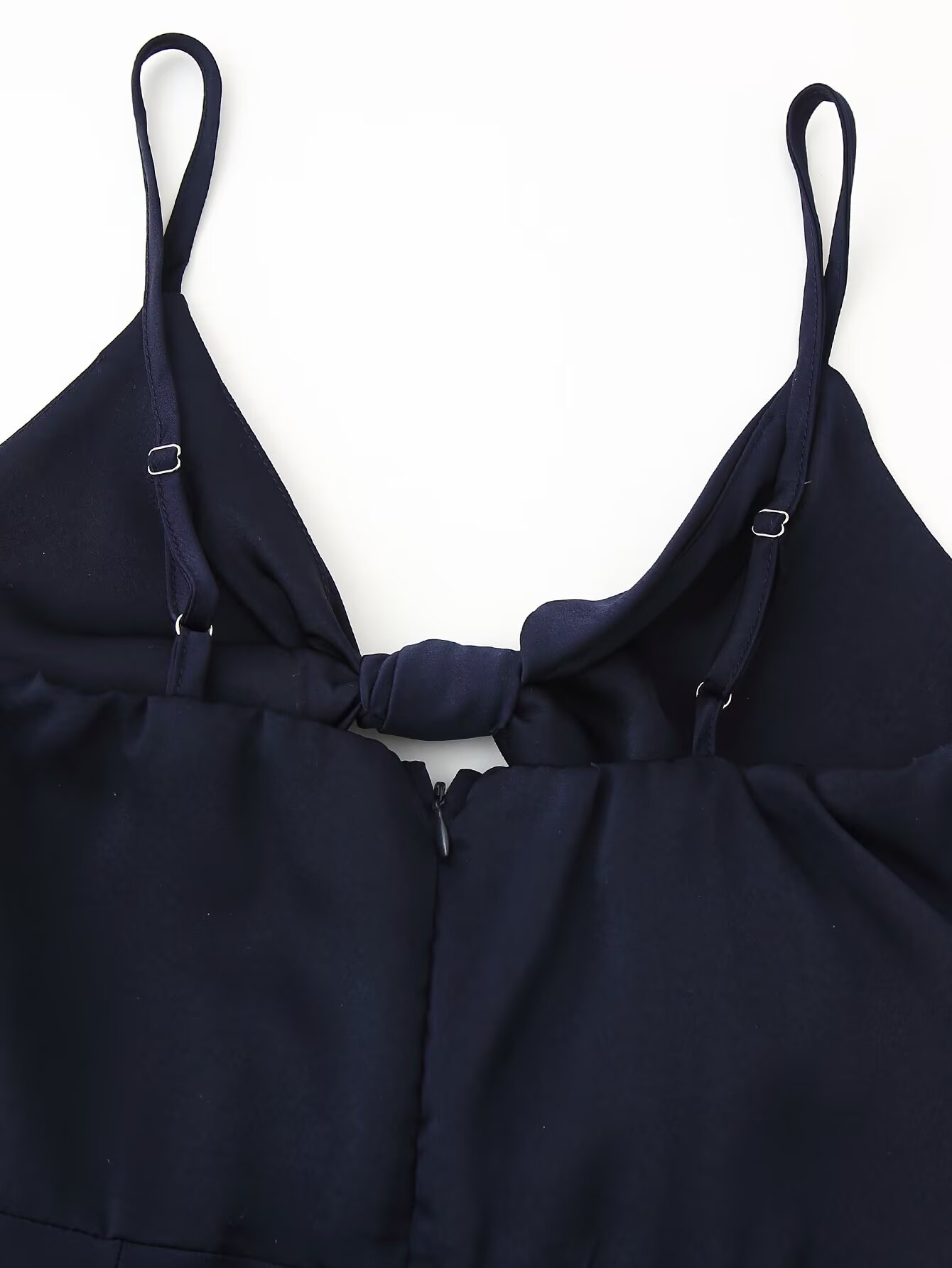 Spring Twisted Knot Embellished Hollow Suspender Dress