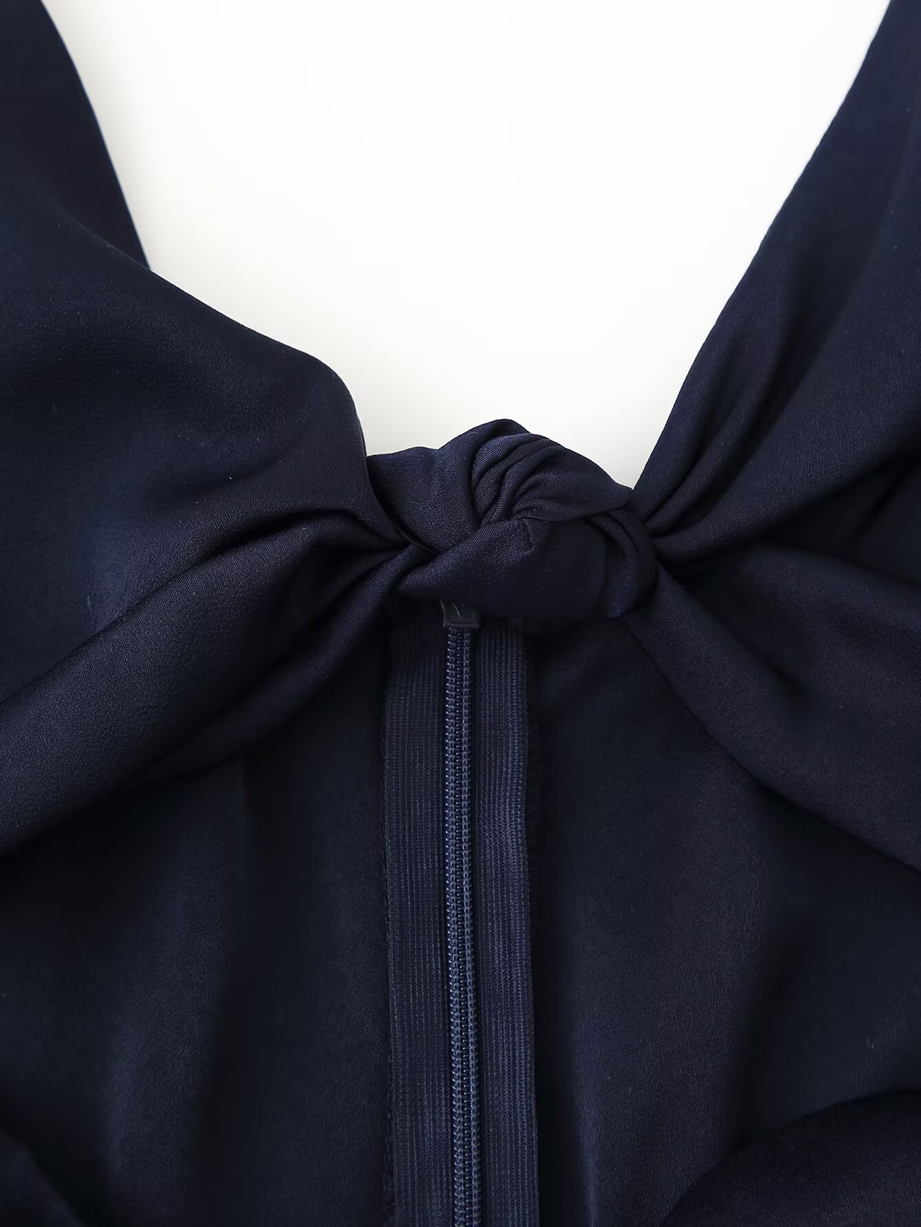 Spring Twisted Knot Embellished Hollow Suspender Dress