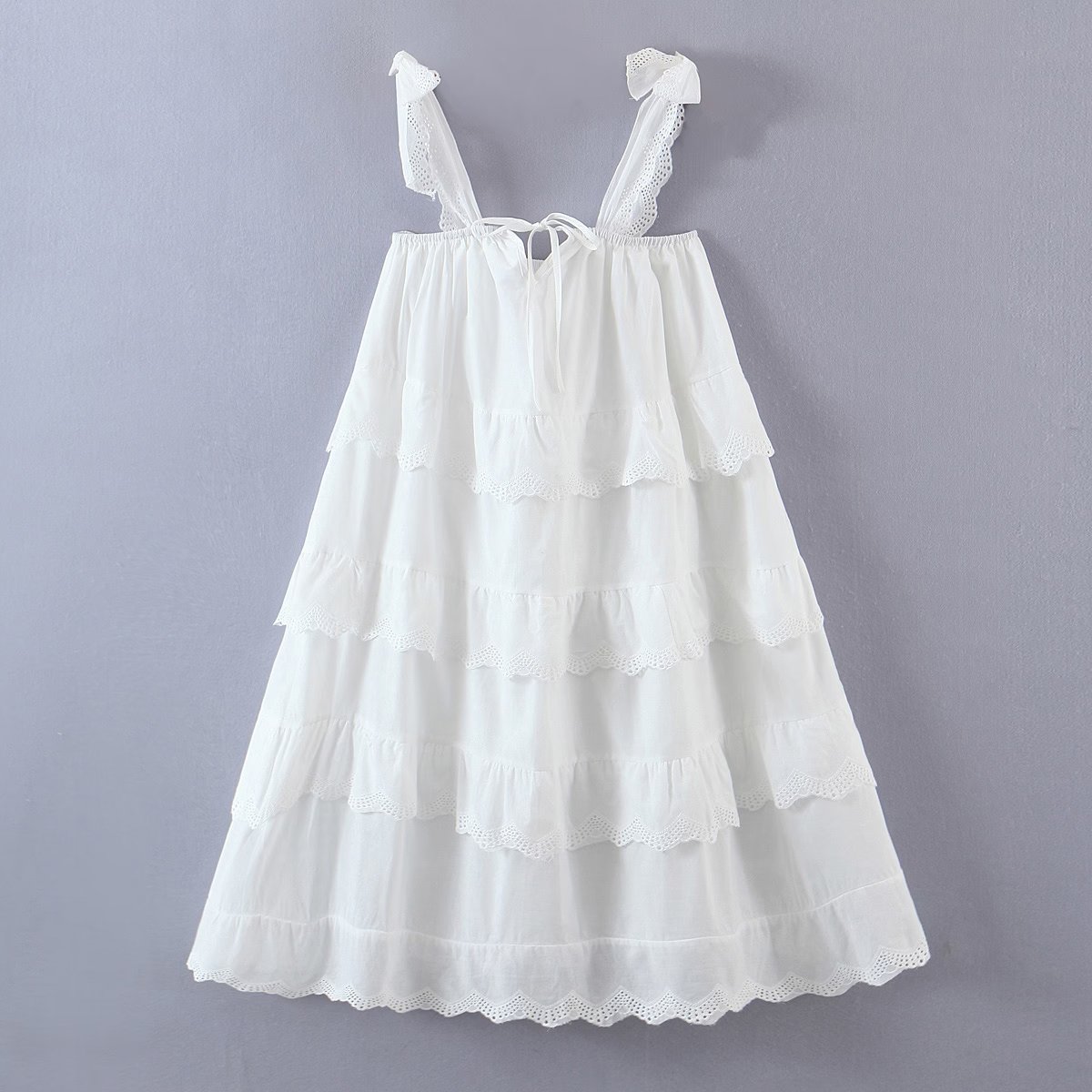 French Layered Lace Tiered Dress - Dresses - Uniqistic.com