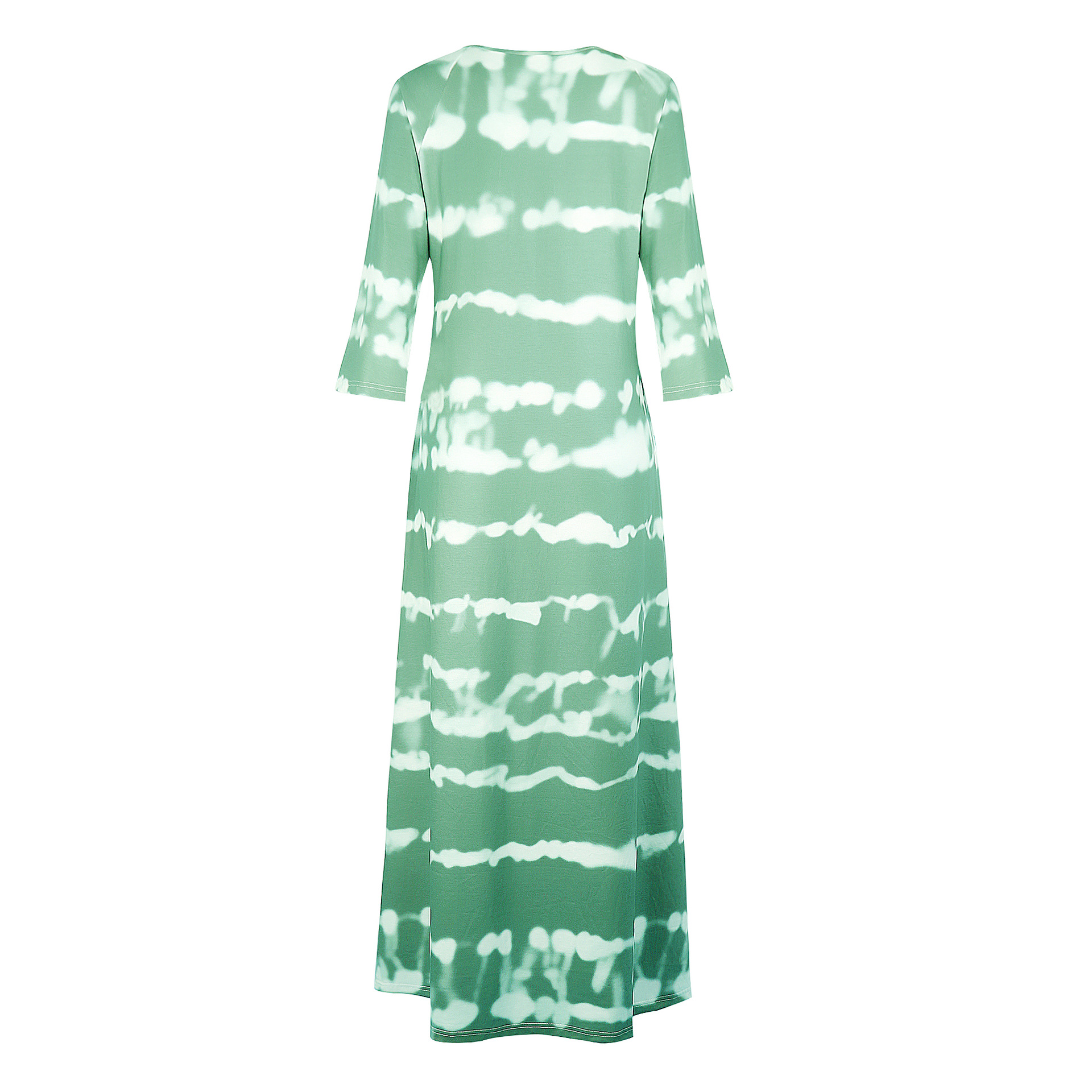 Summer New Women Loose Striped V Neck Pullover Printed Dress Long Dress 15 Summer New Women Loose Striped V Neck Pullover Printed Dress Long Dress