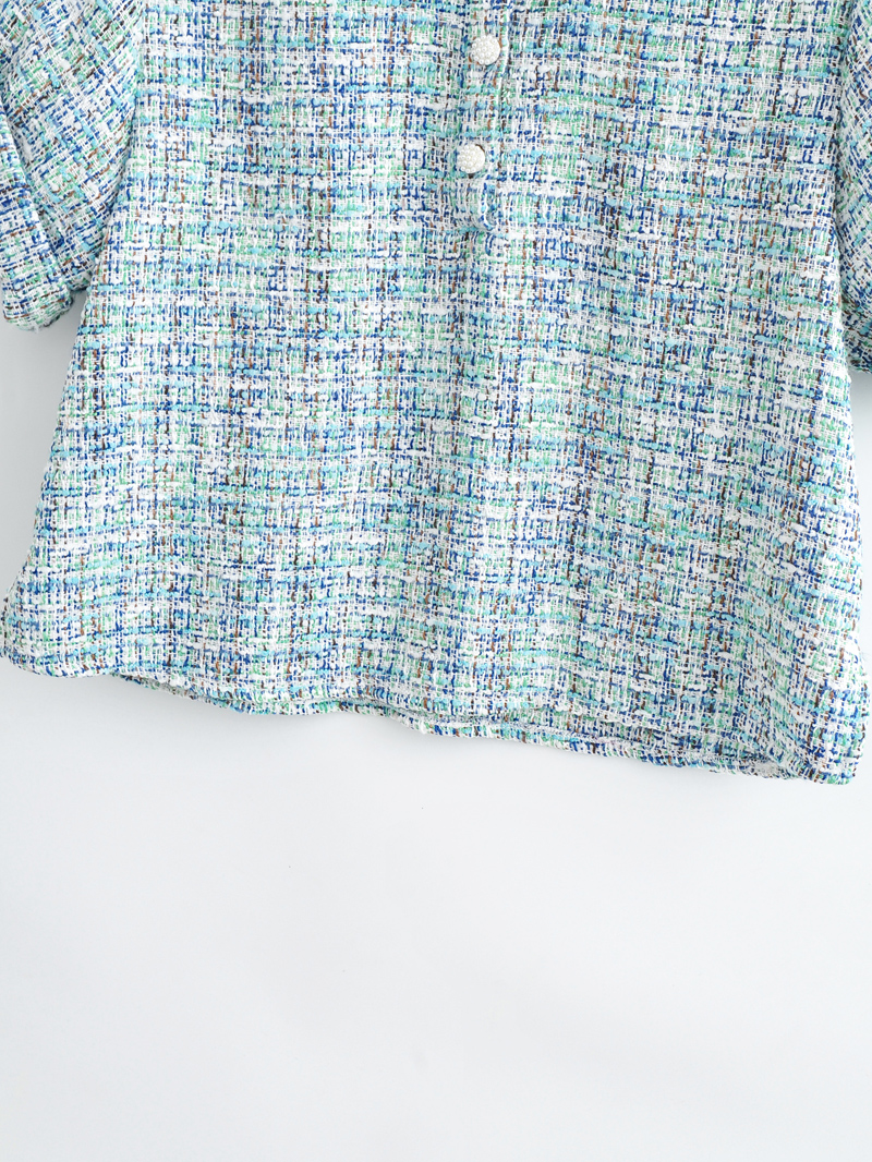 Texture Collared Pullover Blouse Shirt - Blouses & Shirts - Uniqistic.com