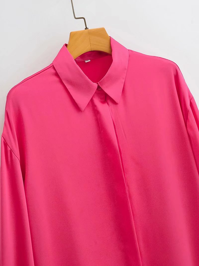 Elegant Silk Outfits  Hot Pink Aesthetic Silk Shirt and Hot Pink Pant –  TGC FASHION