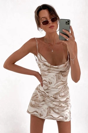 Spring Women Clothing Simple Thin Tie Dyed Sling Dress