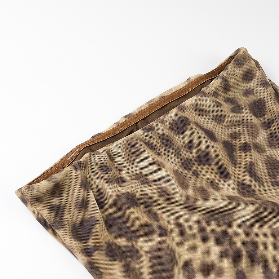 Vestido clásico con estampado de leopardo estilo western, todo a juego, hecho a mano para mujer