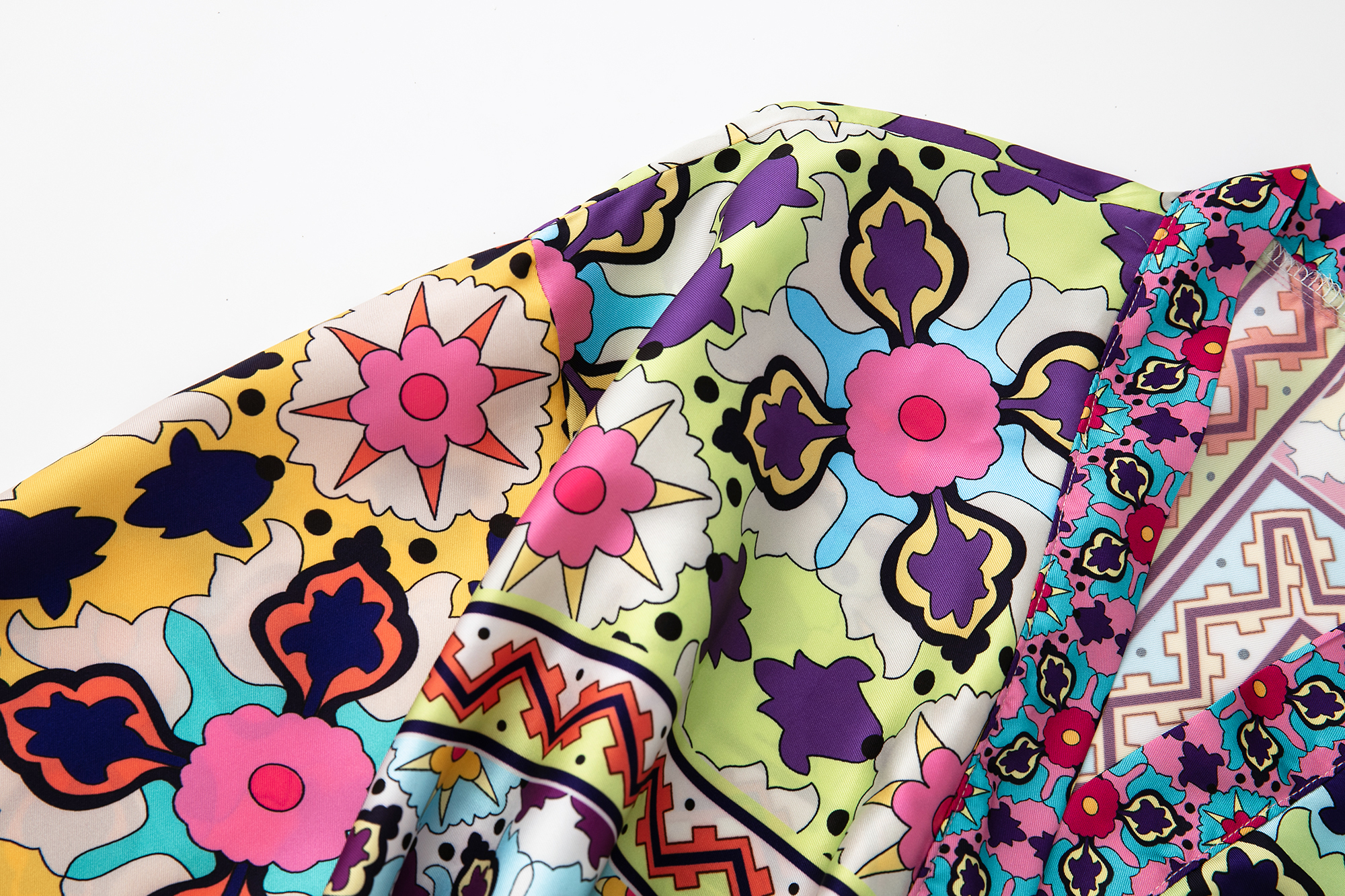 Summer Casual Women Clothing Printed with Belt Printed Kimono Dress
