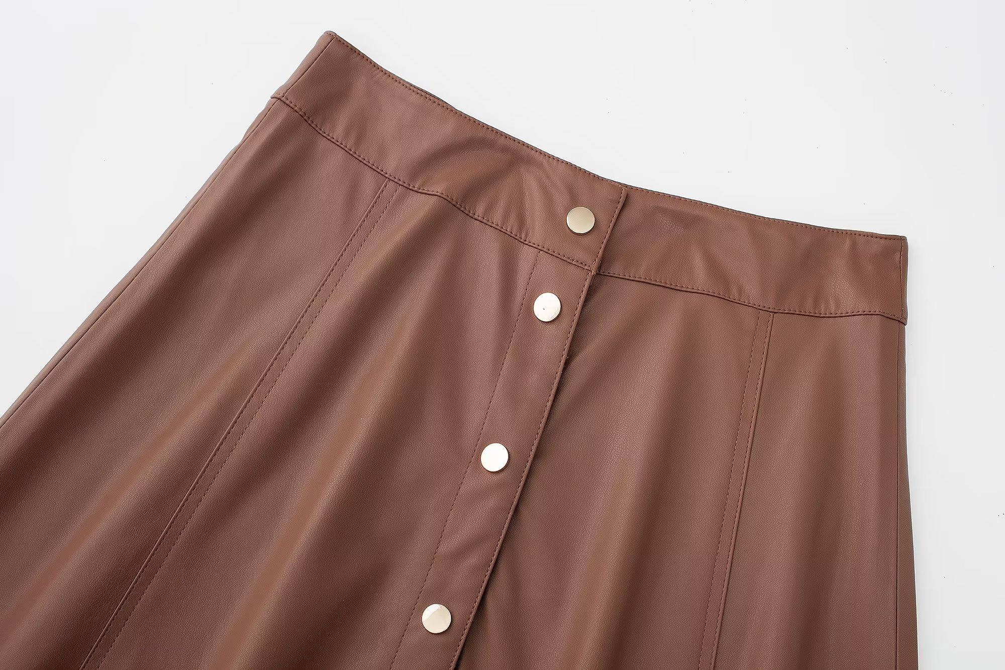 Elegant High Waist Faux Leather Skirt - Skirts - Uniqistic.com