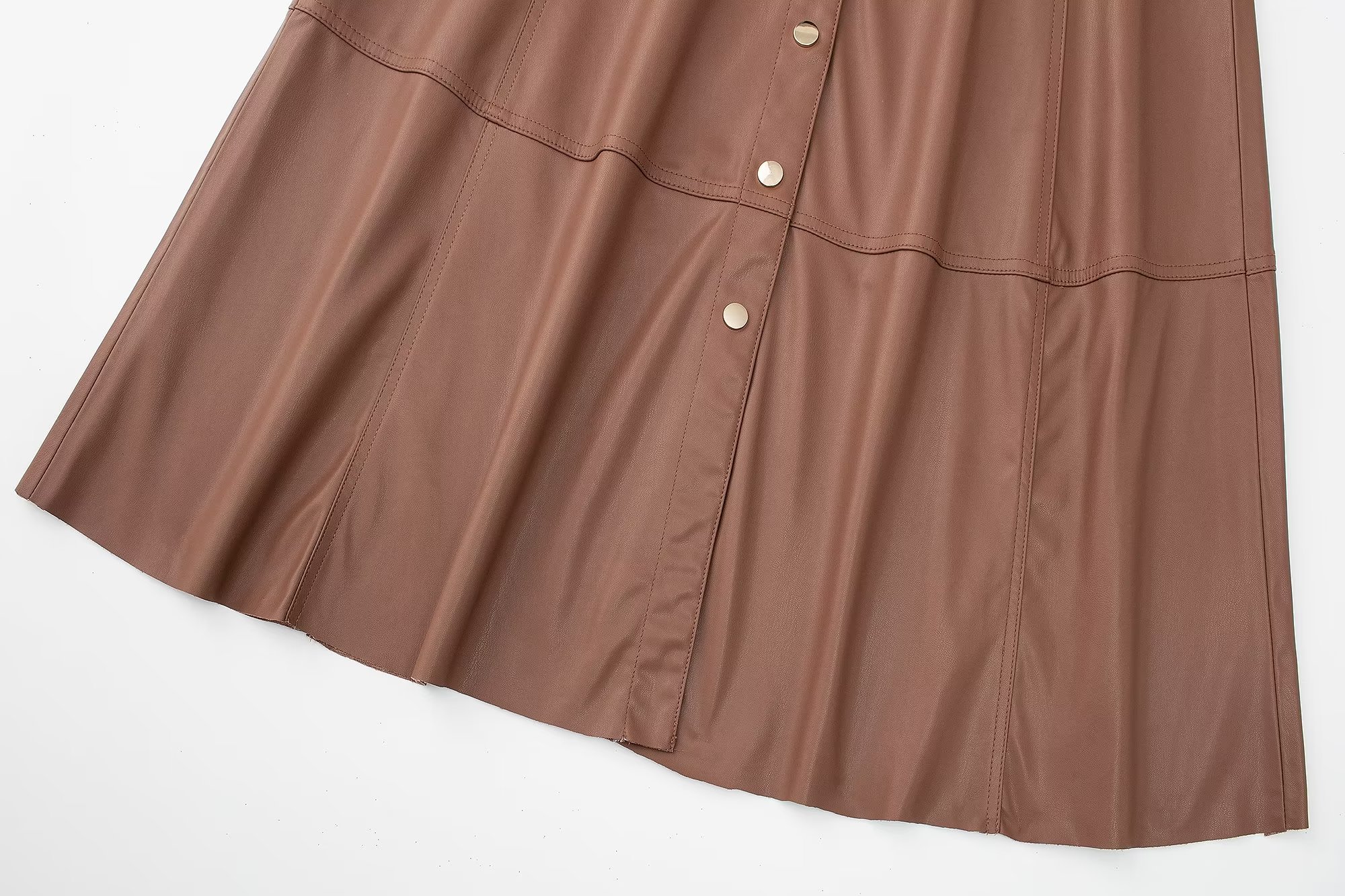 Elegant High Waist Faux Leather Skirt - Skirts - Uniqistic.com