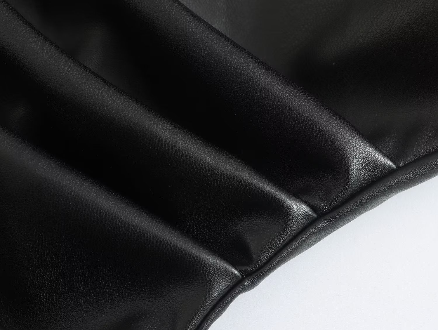  Black Faux Leather Bodycon Dress For Women