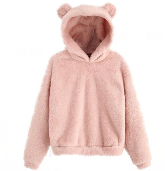 Fluffy Rabbit Ears Hooded Warm Sweater - Hoodies & Sweatshirts - Uniqistic.com