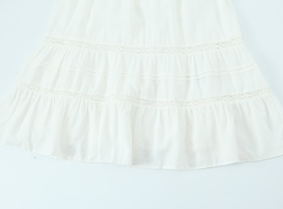 Spring Vintage Sexy Elastic Waisted Slimming Lace Fairy Spaghetti Strap Dress
