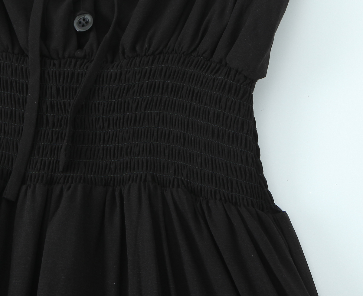 Spring Vintage Sexy Elastic Waisted Slimming Lace Fairy Spaghetti Strap Dress