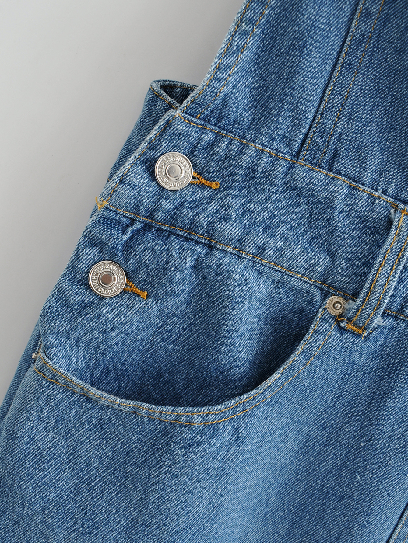 Spring Summer Casual Slit Hemline at Hem Denim Suspender Women