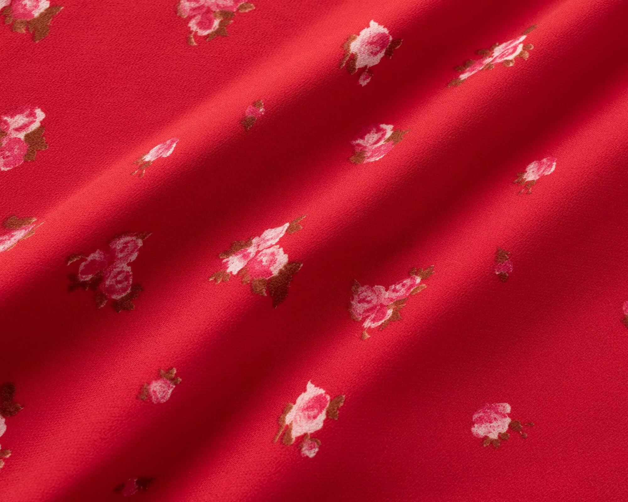 Spring Summer Cherry Red Printed Retro Hip Dress