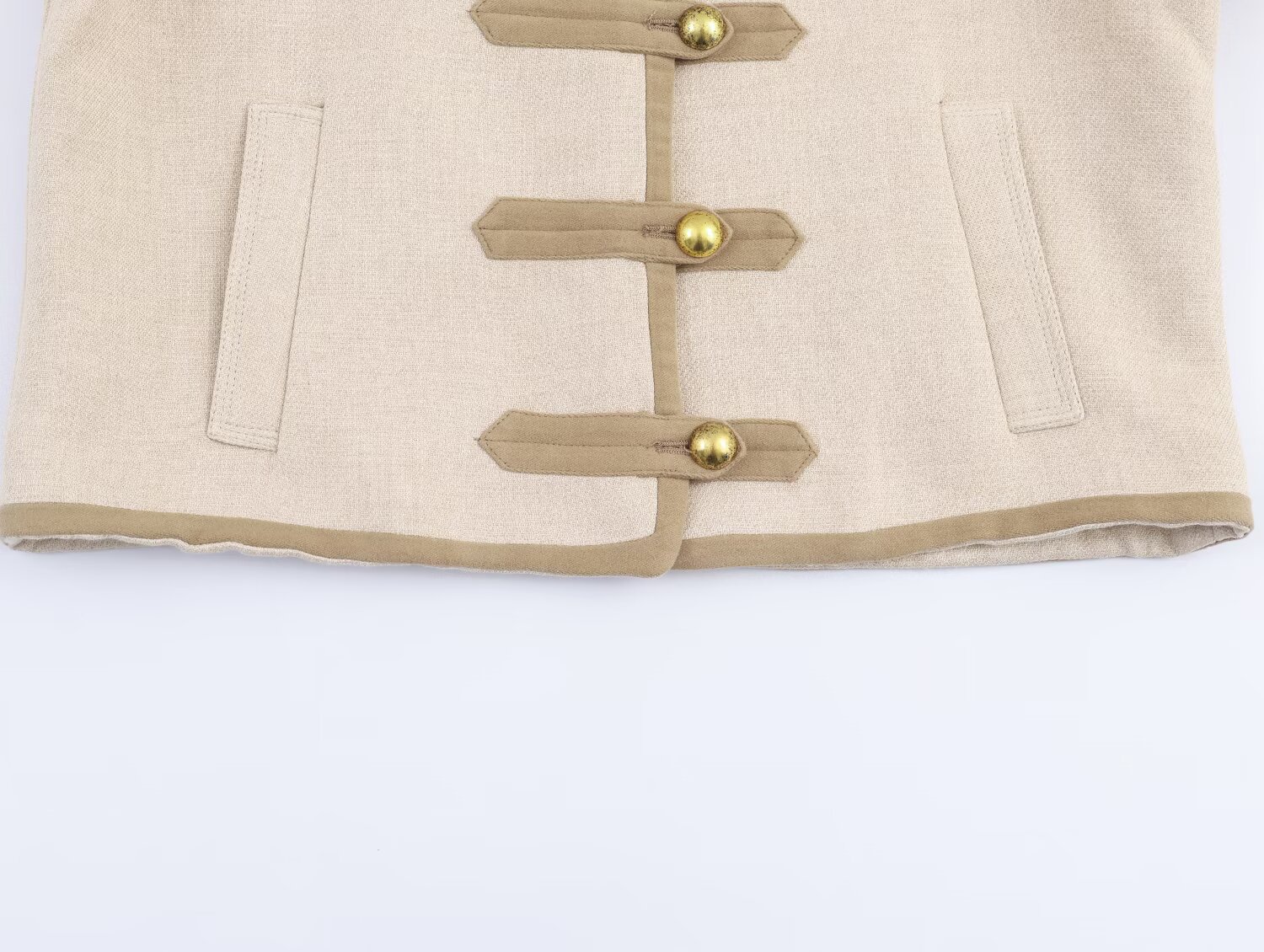 Casual Padded Shoulder Bends Hitches Chinese Knot Button Top 19 Casual Padded Shoulder Bends Hitches Chinese Knot Button Top