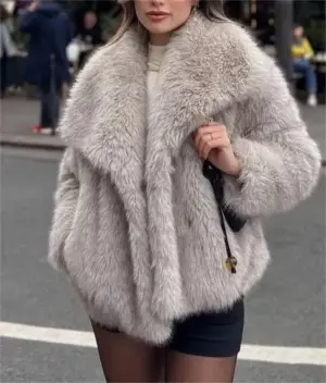 Wholesale Womens Winter Jacket With Big Fur Collar Fashionable