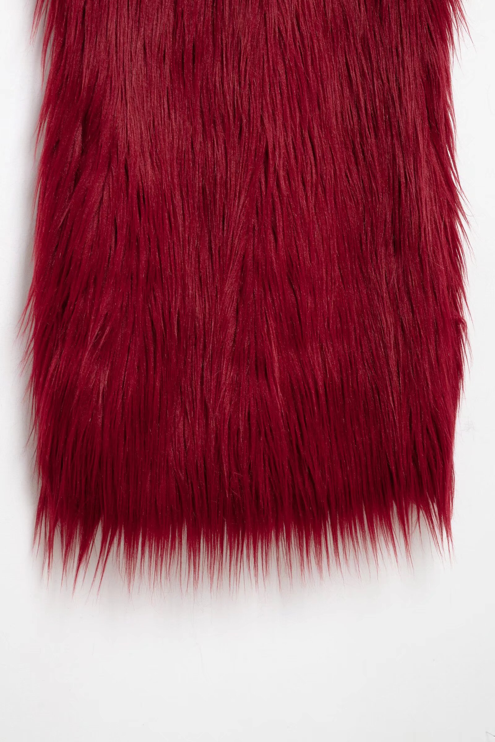 Winter Women Clothing Sleeveless Artificial Fur Effect Dress