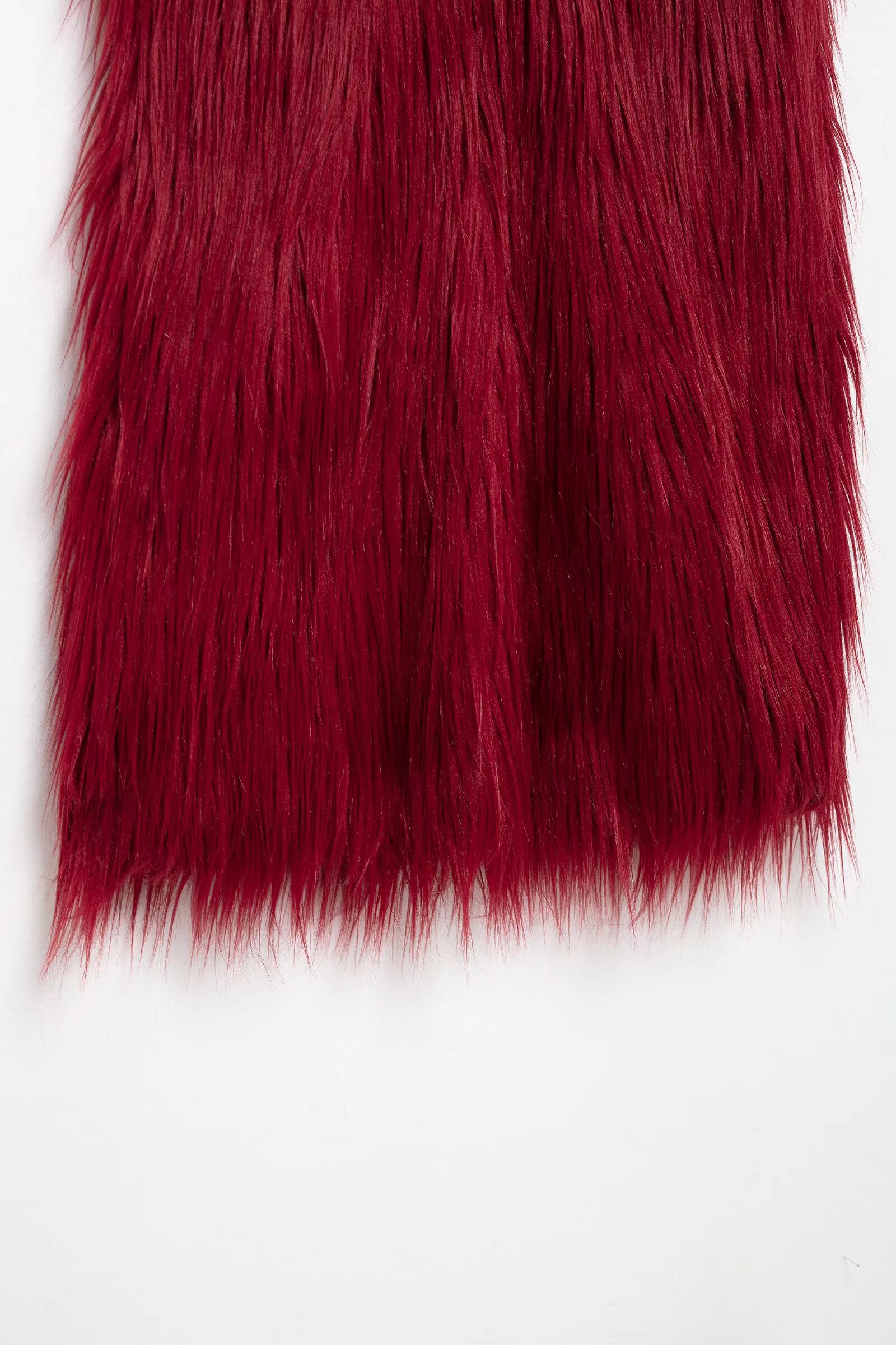 Winter Women Clothing Sleeveless Artificial Fur Effect Dress