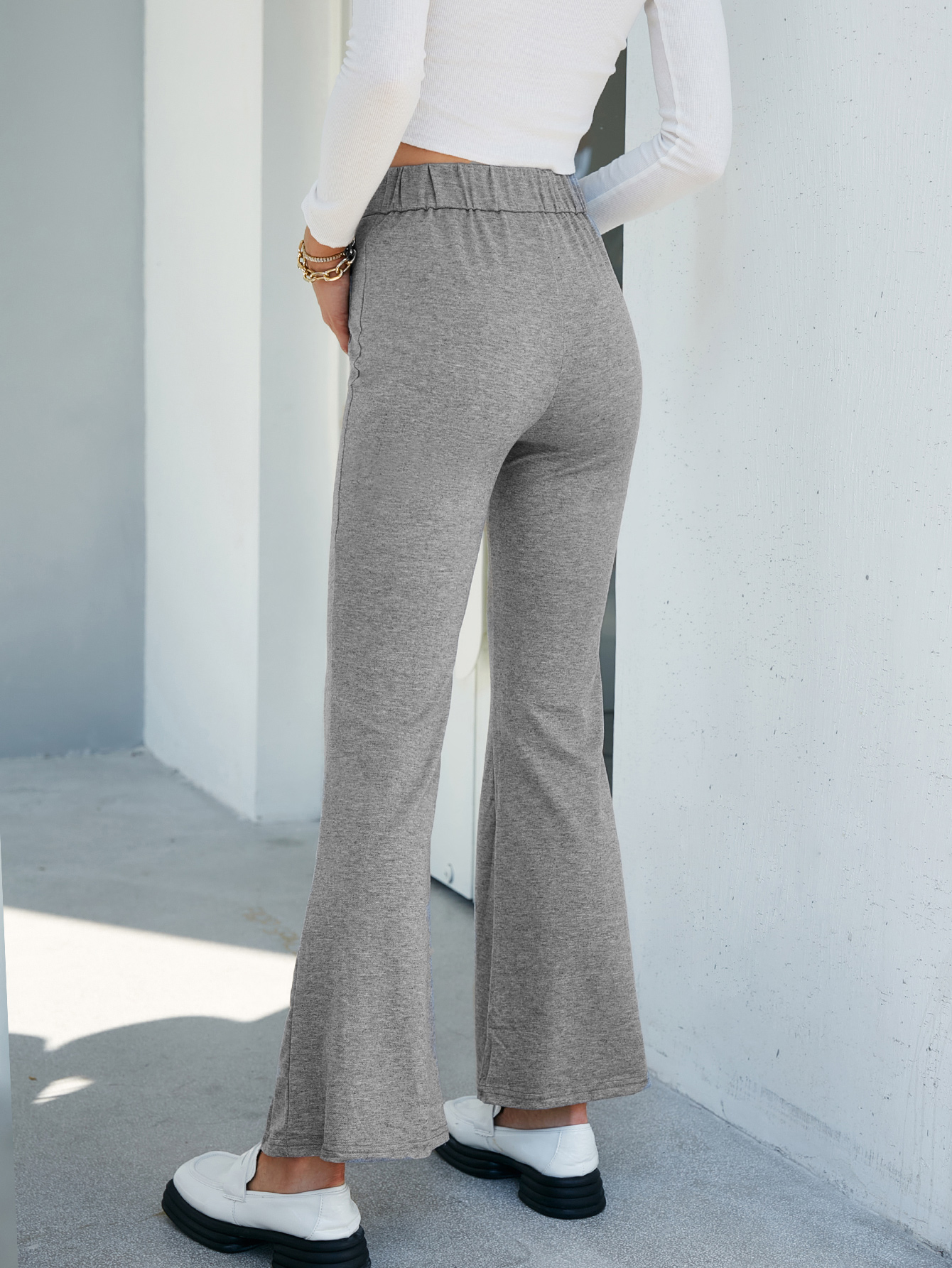 High Wasit Pocket Side Split Trousers - Pants - Uniqistic.com