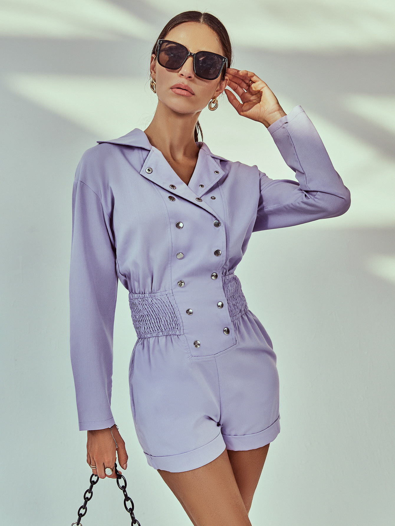 High Street Long Sleeves Casual Pocket Jumpsuit - Jumpsuits & Rompers - Uniqistic.com