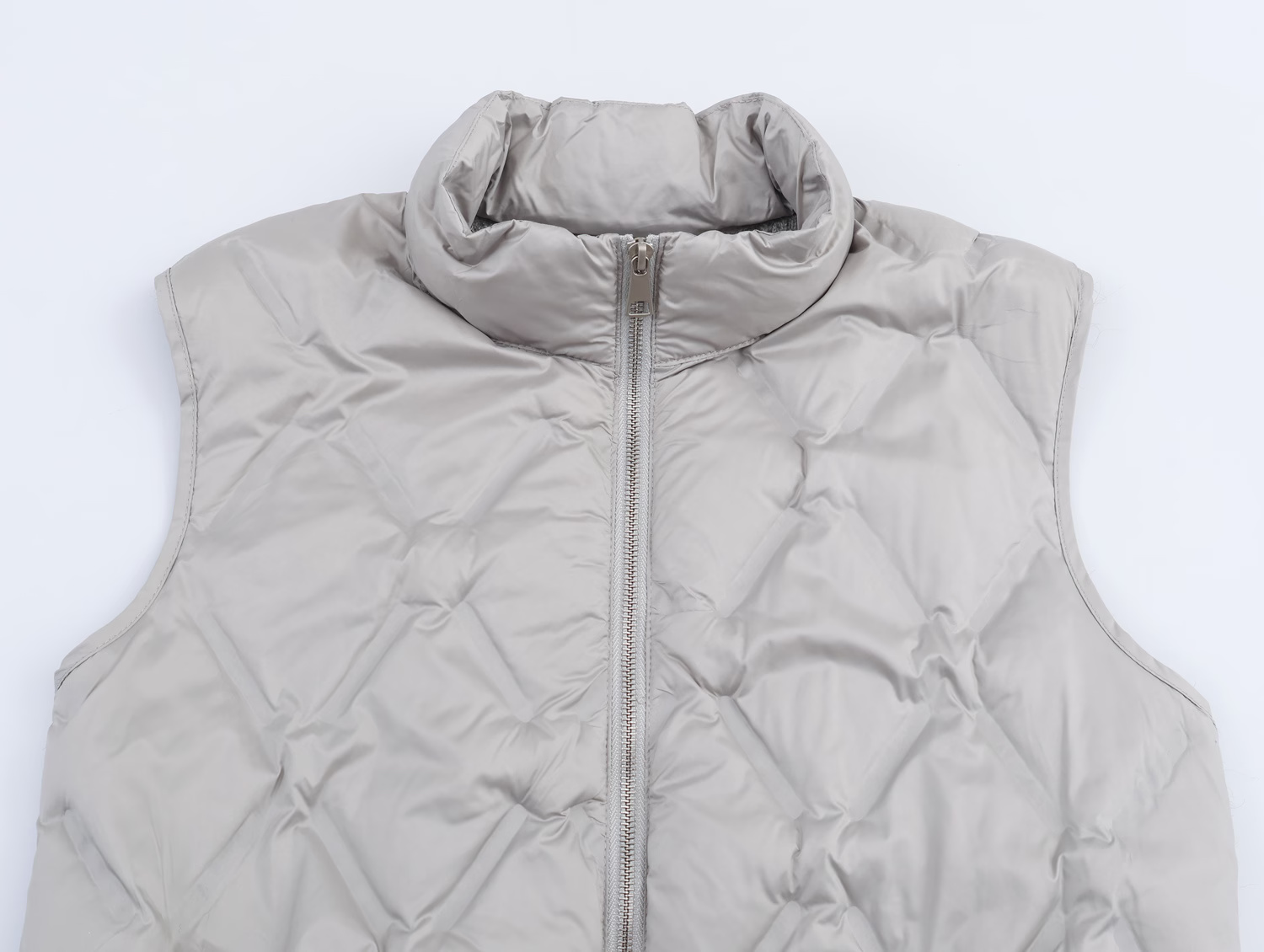 Winter Towel Needle Patchwork Stand up Collar Diamond Zipper Sleeveless Waistcoat Vest 19 Winter Towel Needle Patchwork Stand Up Collar Diamond Zipper Sleeveless Waistcoat Vest