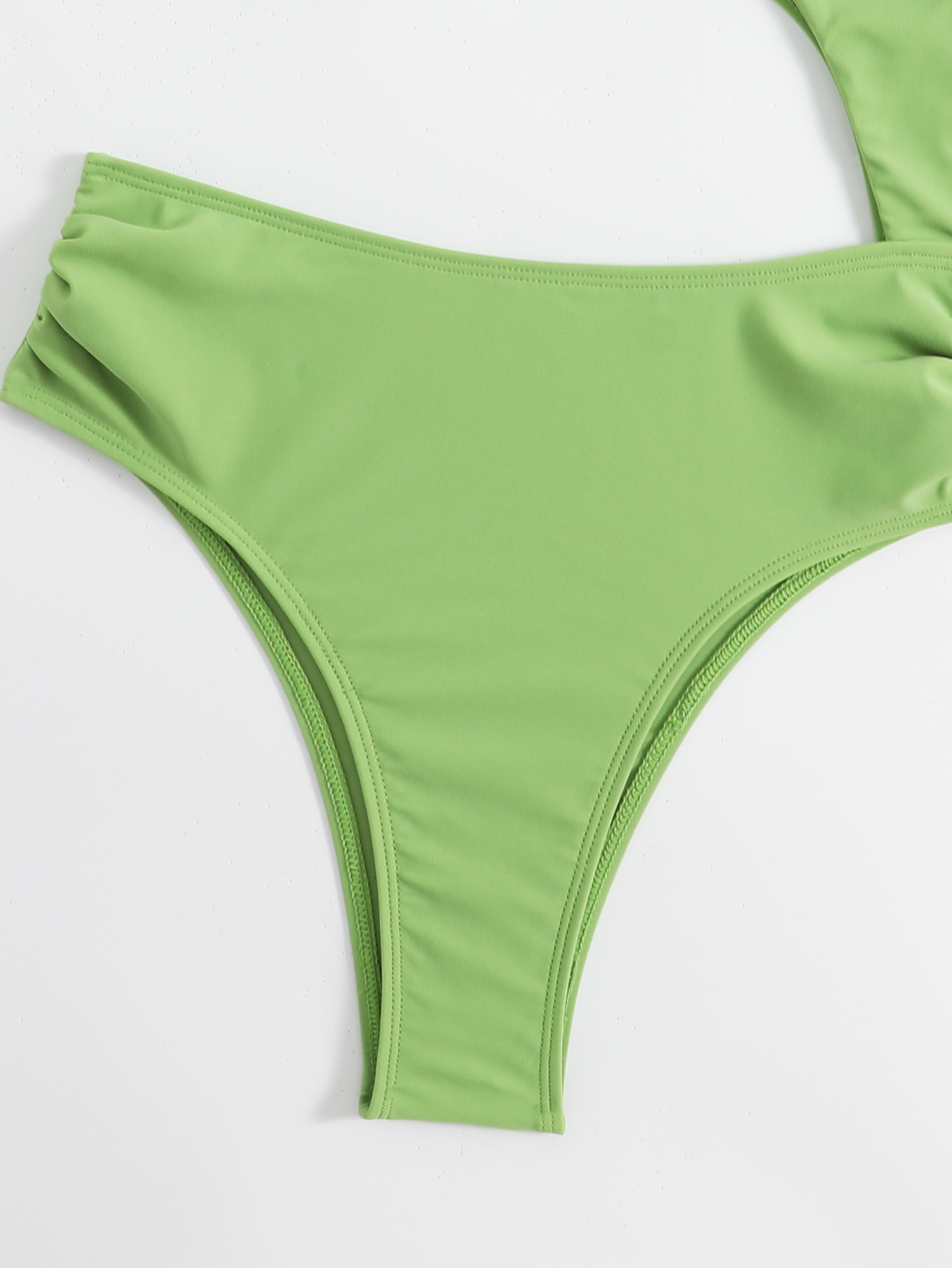 Solid Color Diagonal Shoulder Hollow Out Cutout One Shoulder Swimsuit - One Shoulder Swimsuit - Uniqistic.com