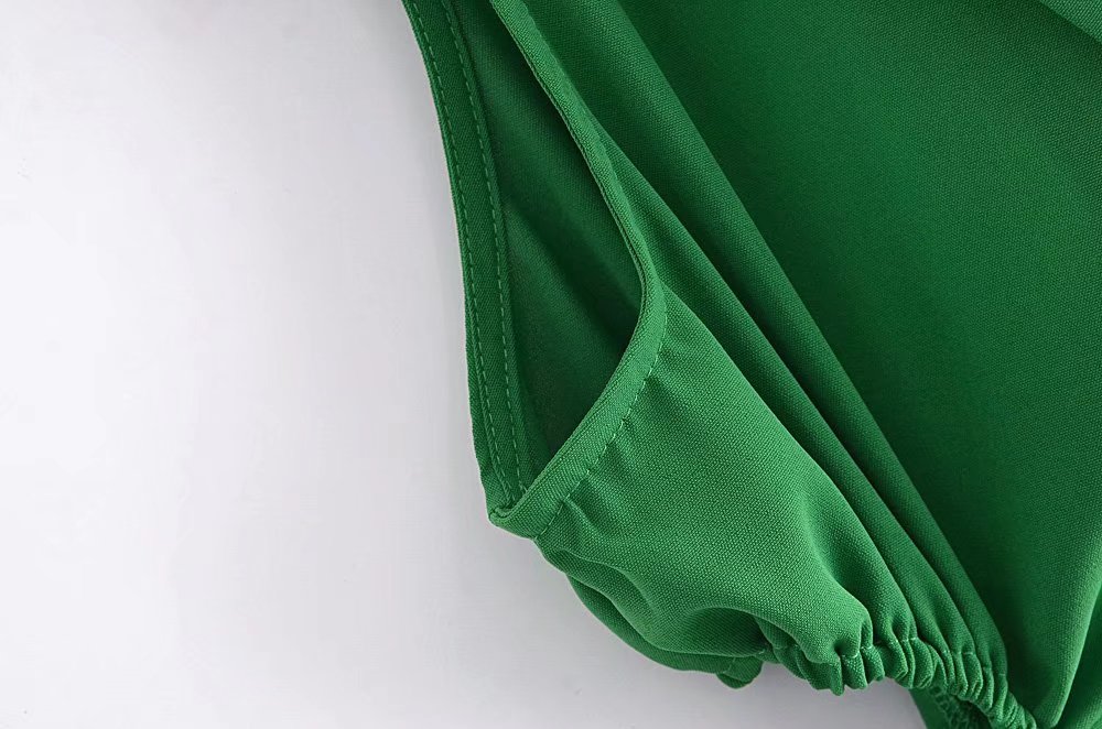 Spring Casual Women Collared Sleeveless Waist Digging Dress