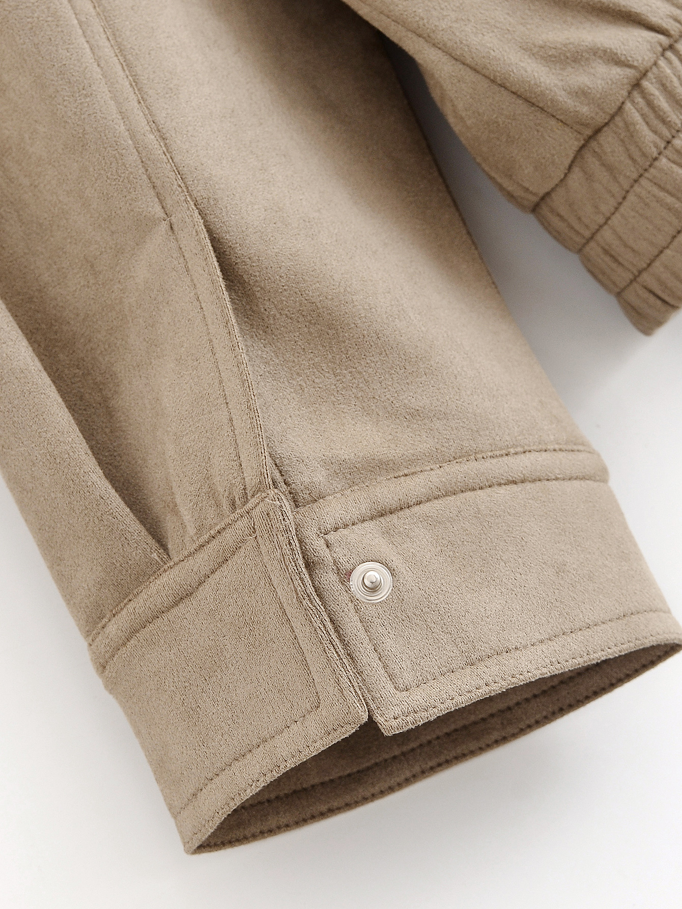 Suede Texture Pocket Decoration Faux Leather Varsity Jacket 23 Suede Texture Pocket Decoration Faux Leather Varsity Jacket