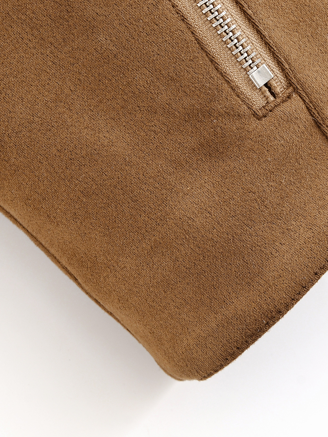 Personality Street All Match Suede Zipper Collared Coat 15 Personality Street All Match Suede Zipper Collared Coat
