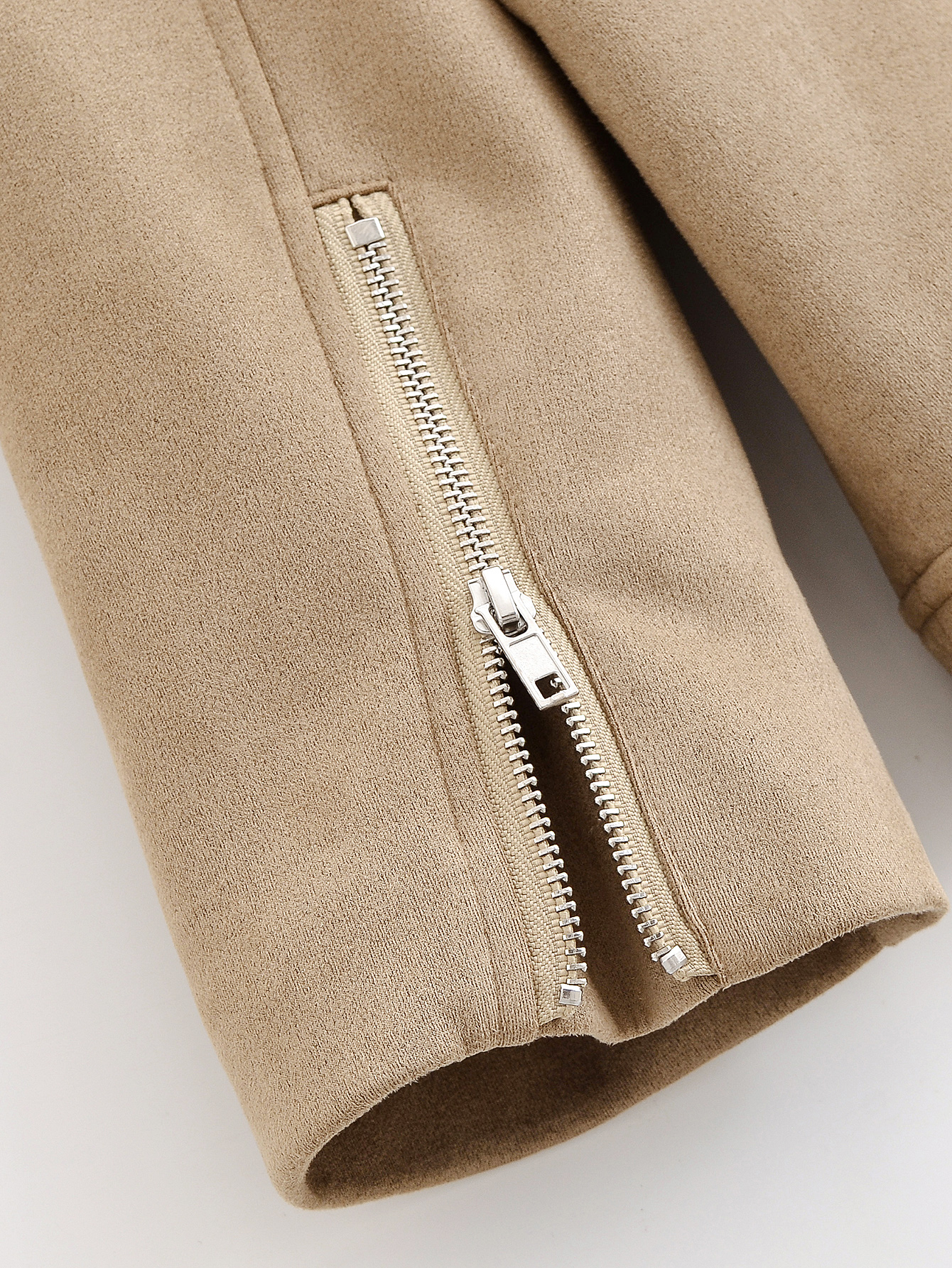 Elegant Suede Zipper Collared Motorcycle Jacket 26 Elegant Suede Zipper Collared Motorcycle Jacket