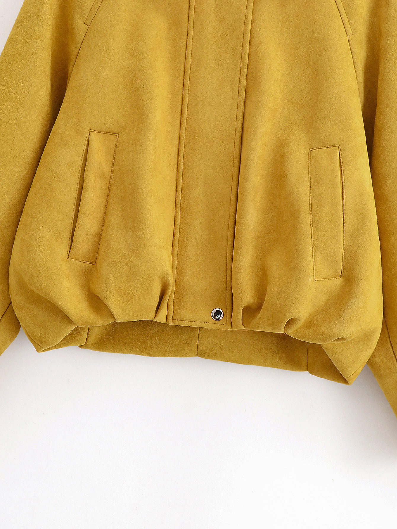 Elegant Suede Solid Color Polo Collar Bomber Jacket Coat 16 Elegant Suede Solid Color Polo Collar Bomber Jacket Coat