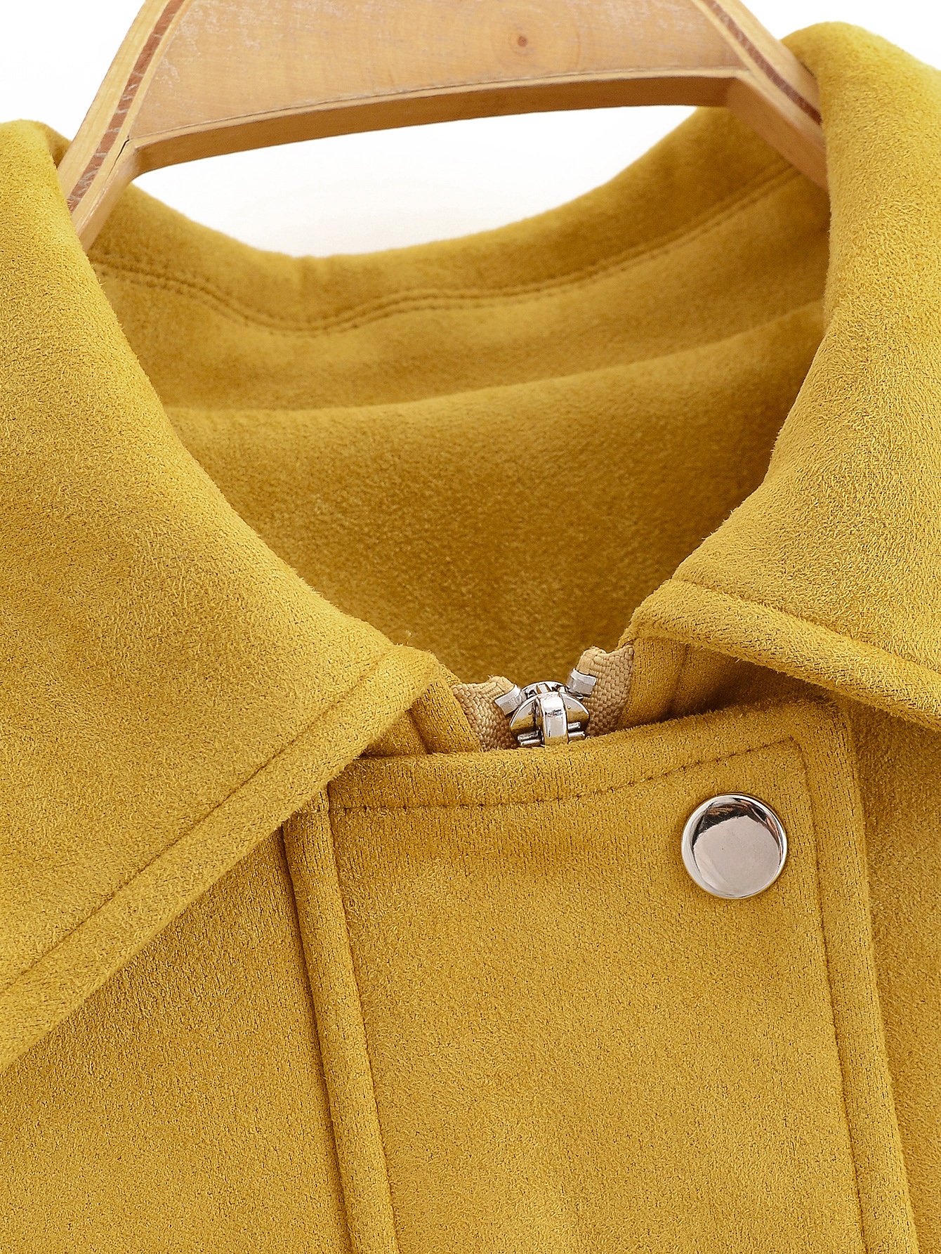Elegant Suede Solid Color Polo Collar Bomber Jacket Coat 19 Elegant Suede Solid Color Polo Collar Bomber Jacket Coat