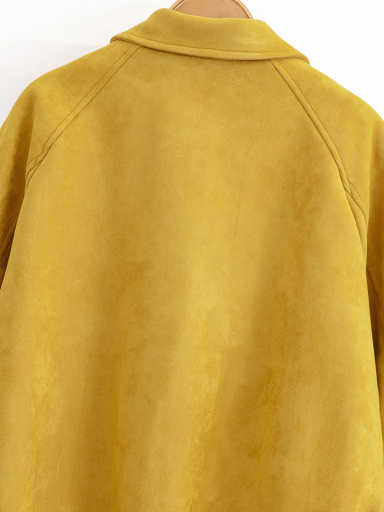 Elegant Suede Solid Color Polo Collar Bomber Jacket Coat 26 Elegant Suede Solid Color Polo Collar Bomber Jacket Coat