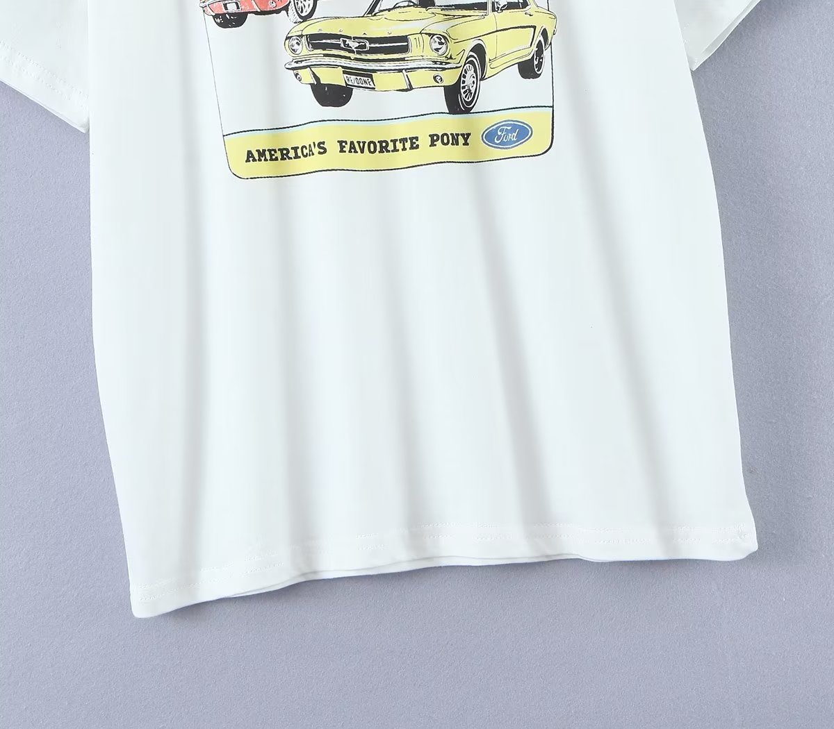 Summer Locomotive Printed Round Neck Short Sleeve T Shirt - T-shirts & Tops - Uniqistic.com