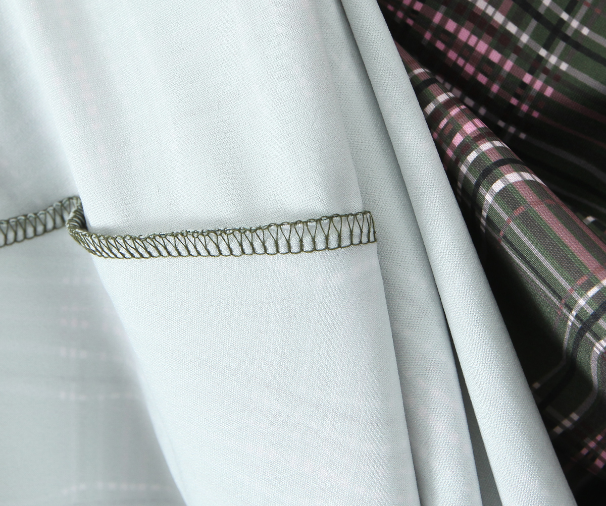 Early Spring Shoulder Diagonal Collar Retro Plaid High Elastic Irregular Asymmetric Design Dress