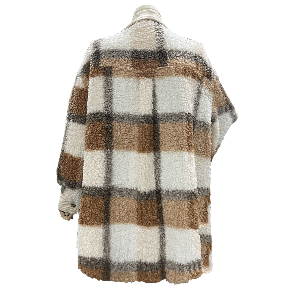 Plaid Lamb Wool Stitching Corduroy Jacket - Coats & Jackets - Uniqistic.com