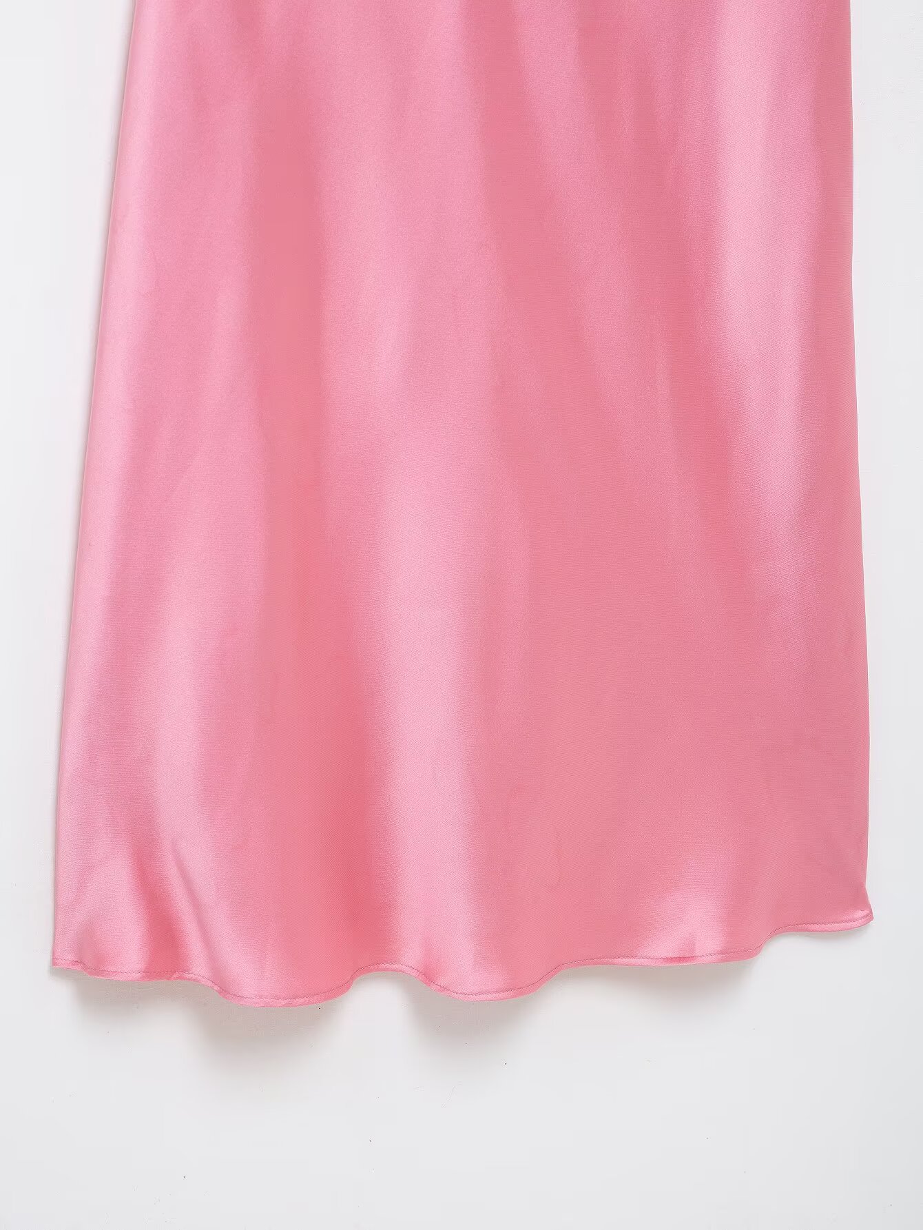 Spring Summer Sexy Suspender Silk Satin Texture Halter Dress