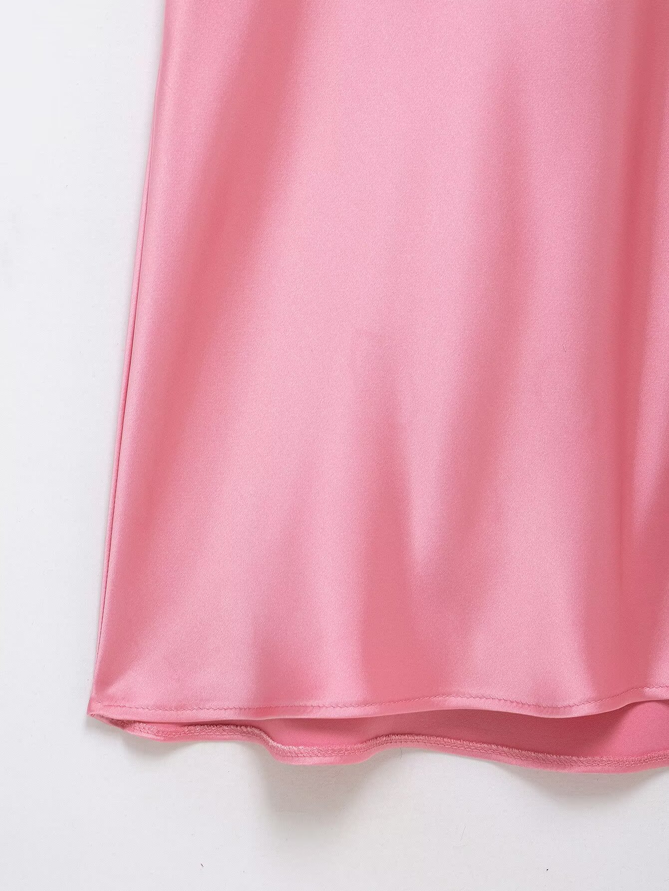 Spring Summer Sexy Suspender Silk Satin Texture Halter Dress