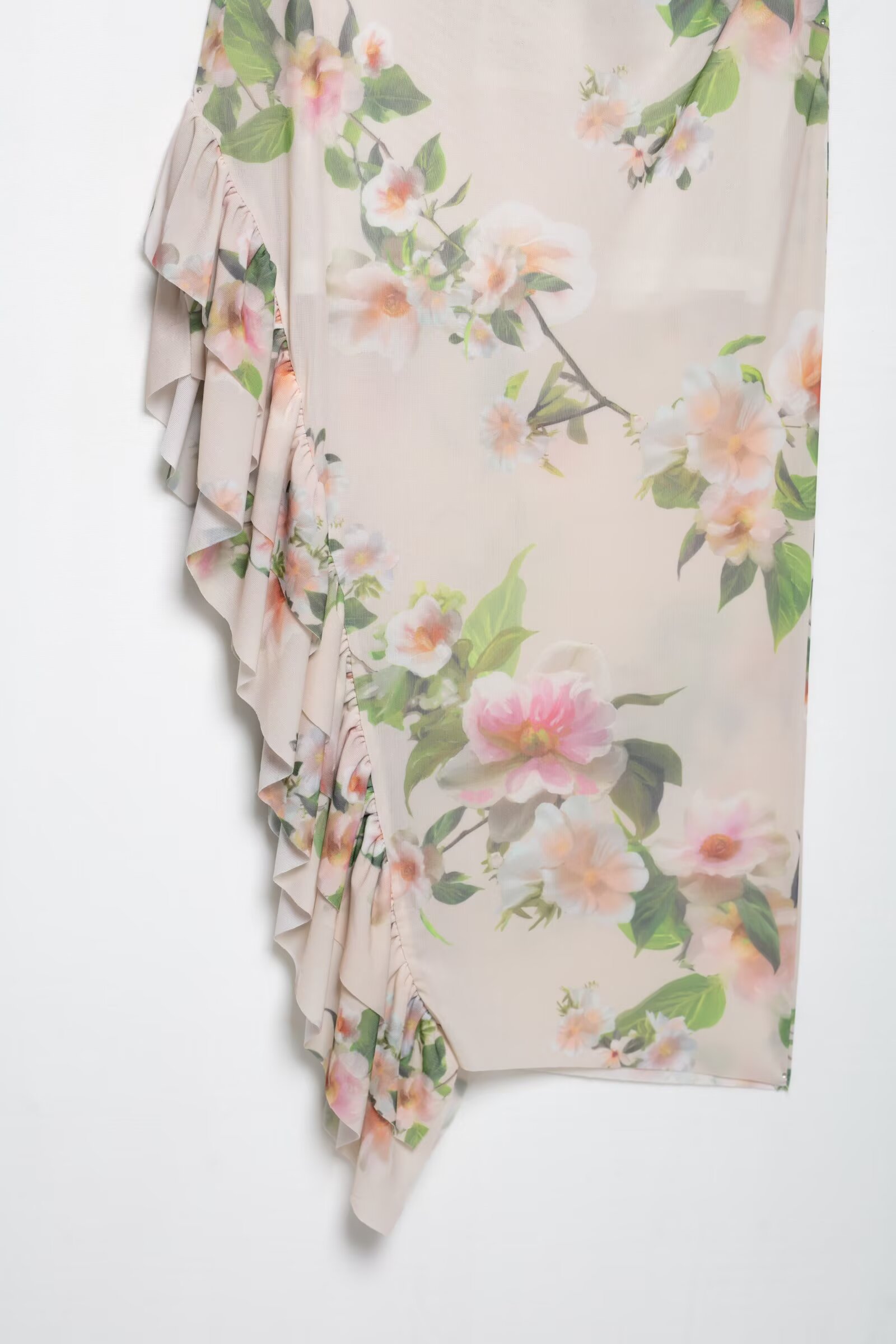 Sexy Big Backless Laminated Decoration Printing Dress Summer Asymmetric