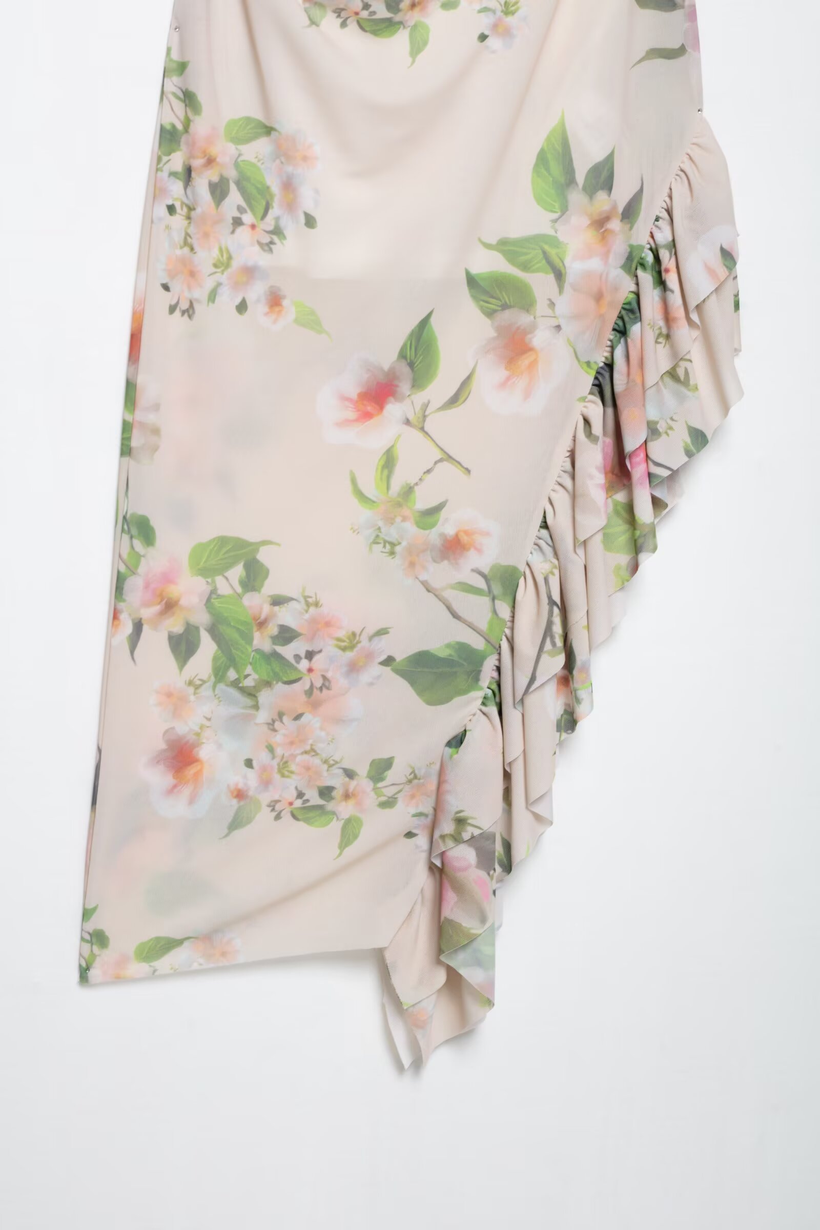 Sexy Big Backless Laminated Decoration Printing Dress Summer Asymmetric