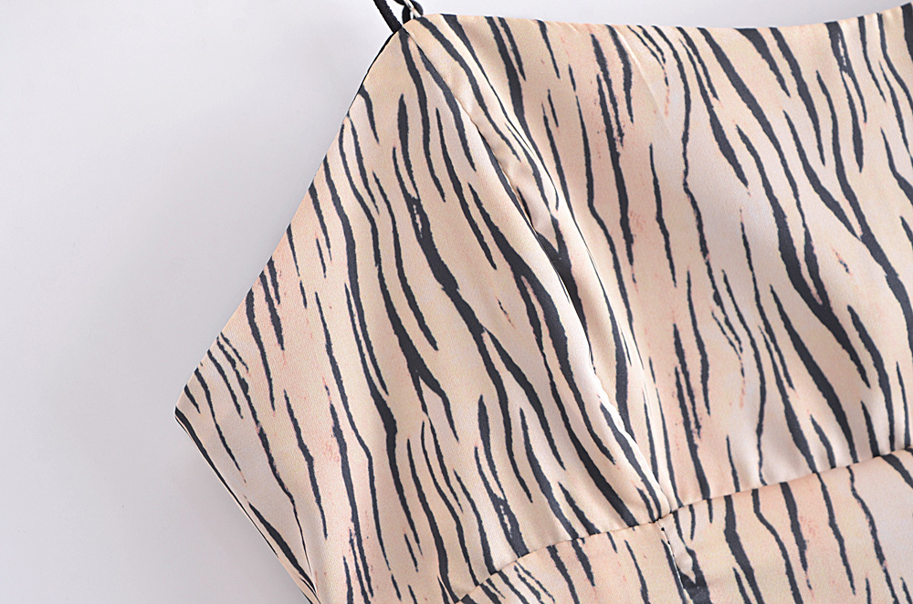 Sexy Strap Slim Fit Tiger Stripe Pattern Strap Mini Dress - Dresses - Uniqistic.com