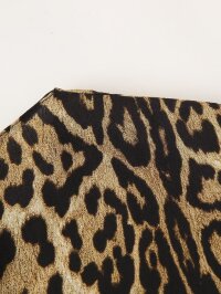 Women Clothing Summer Casual Animal Print Short Sleeve Mid Length Dress Women
